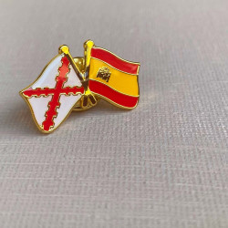 Pin banderas España y Aspa...